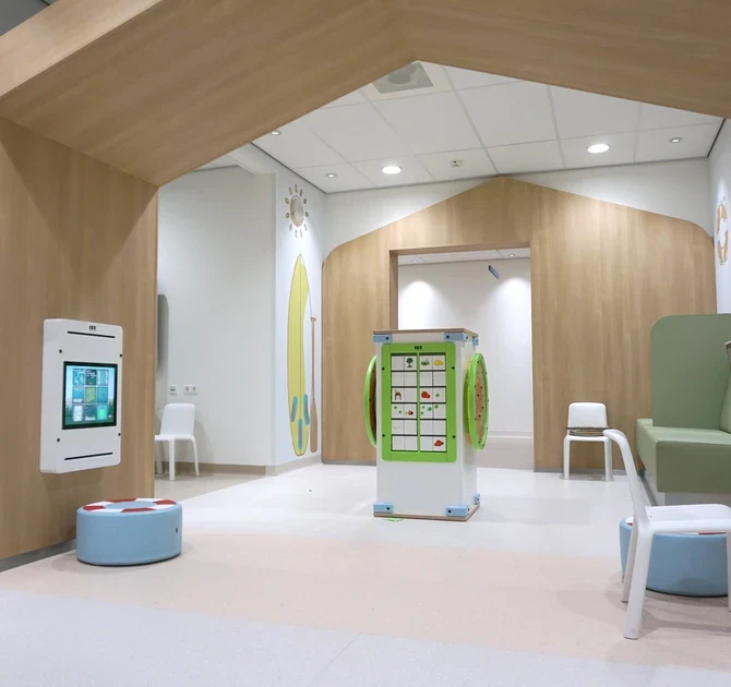 IKC kids corner in the waiting area at CWZ hospital