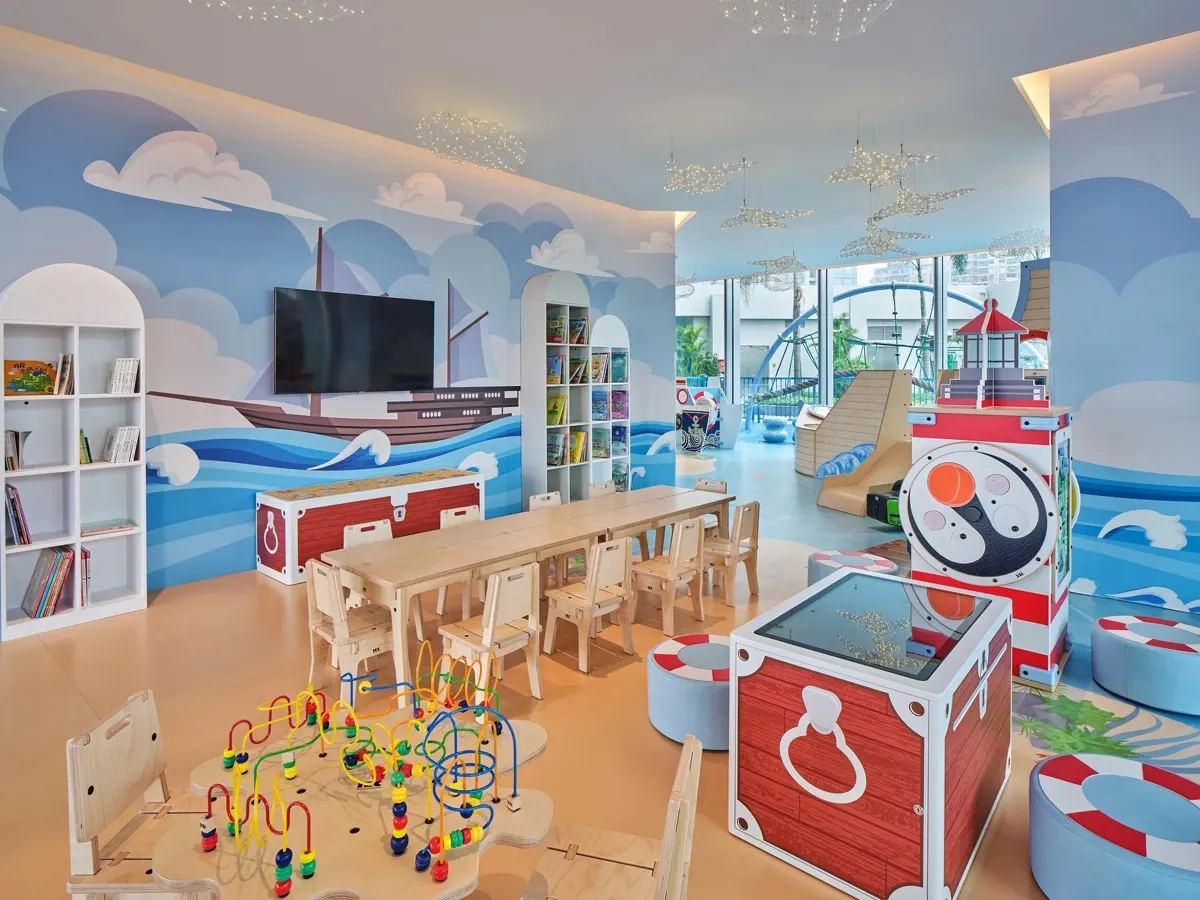 Ocean-themed IKC children’s corner at the Renaissance hotel in Zhuhai