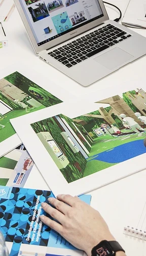 Designer working on a play concept