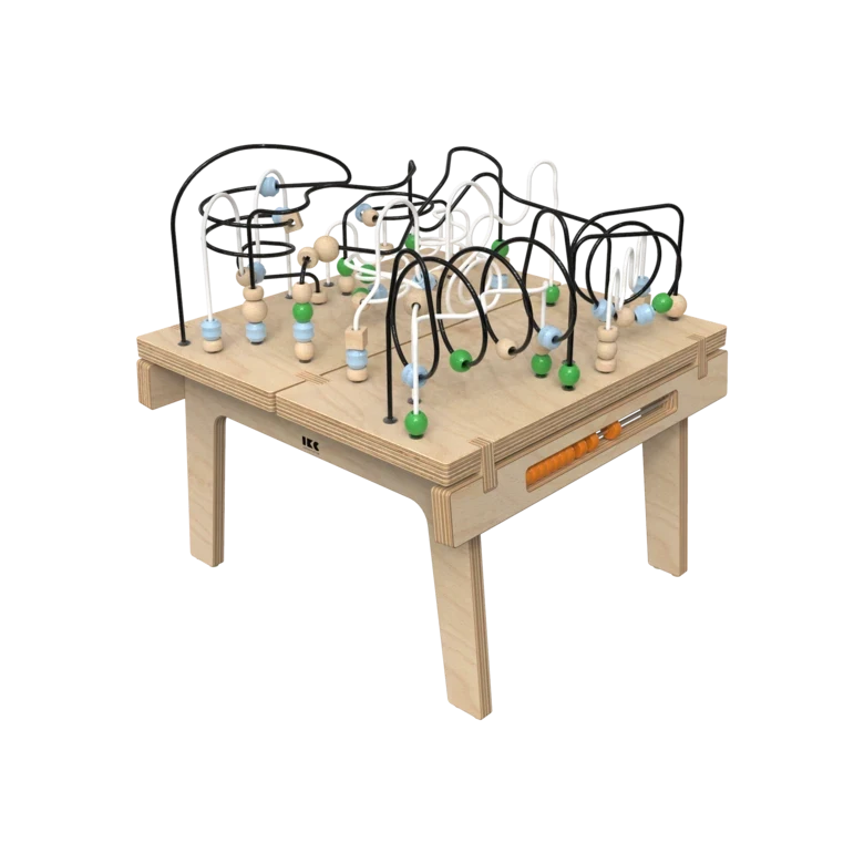 Buxus bead table, wood