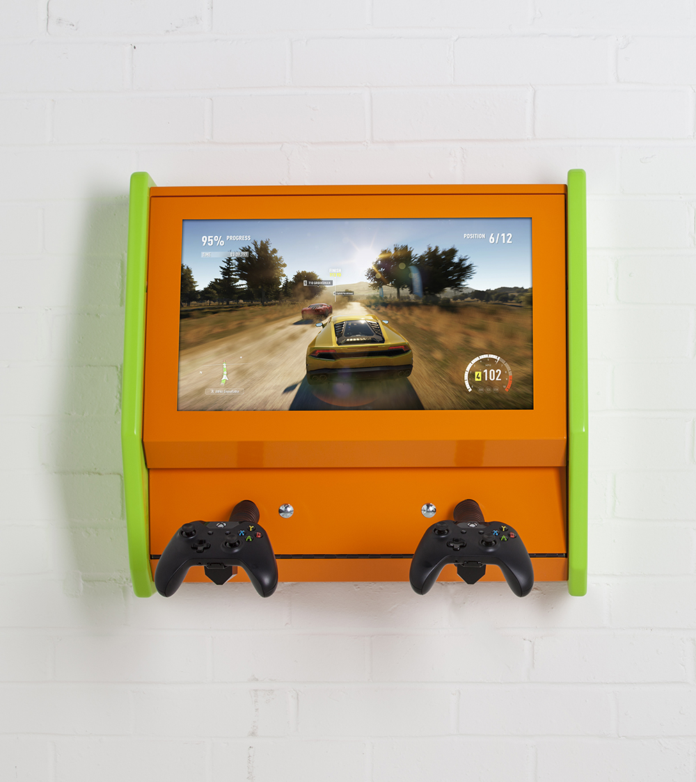 game station wall mount with gameplay WEB